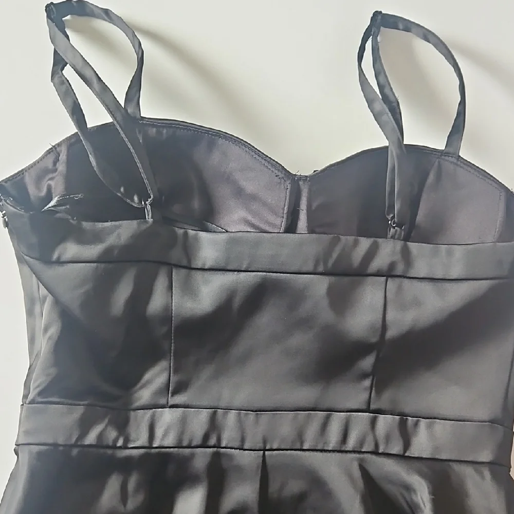 Forever 21 Black Satin Mini Dress - Picture 8 of 11